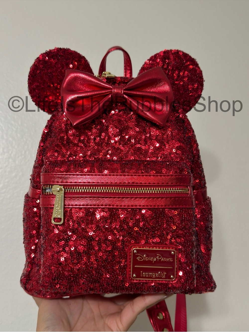 Disney - Red and Gold Sequin Mickey Loungefly Backpack